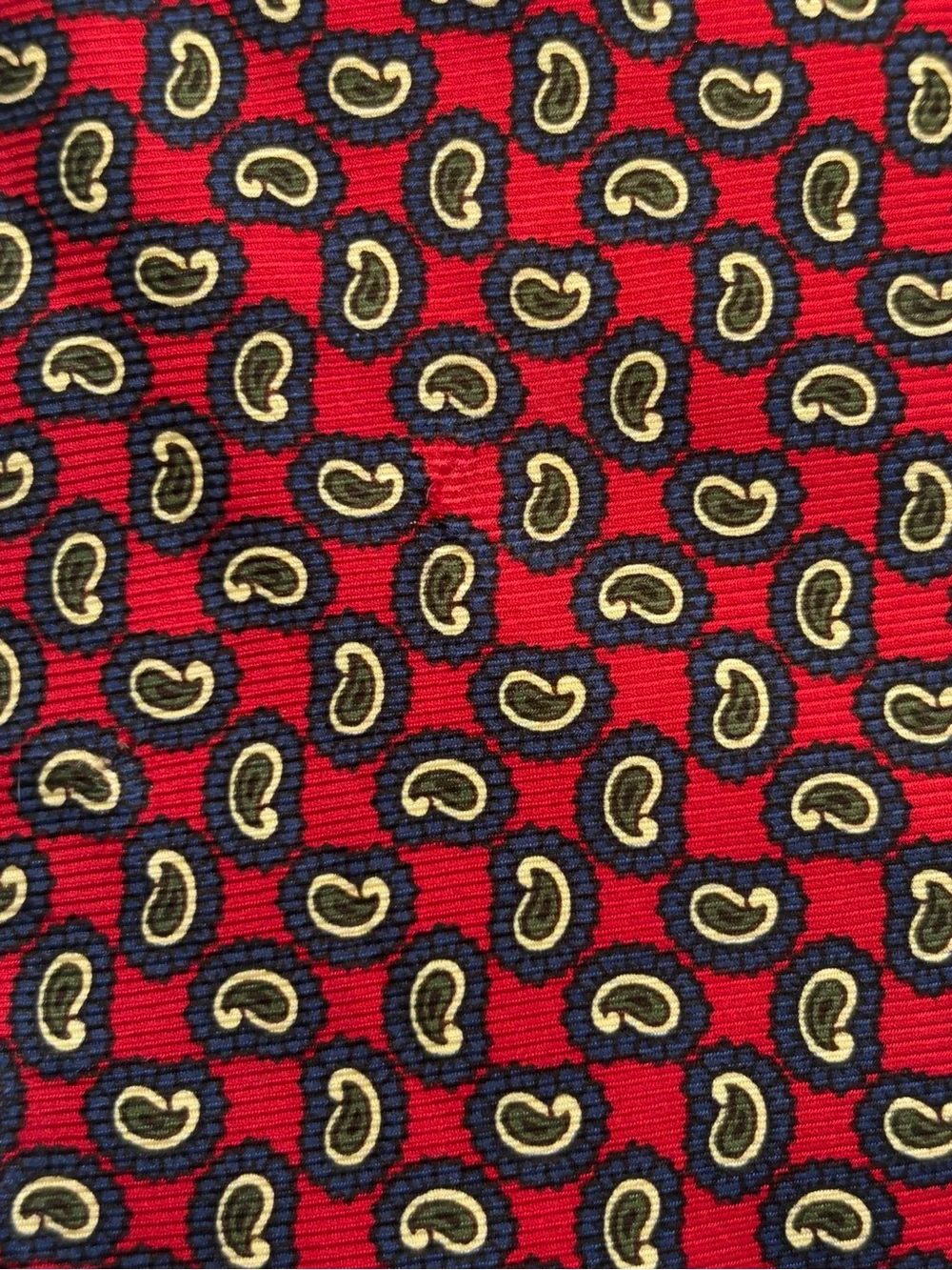 Burberrys Vintage Red Paisley Silk Tie